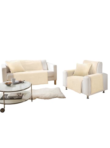 Erwin Müller Jacquard, Baumwollmischung Sessel- und Sofaschoner Rimini in beige