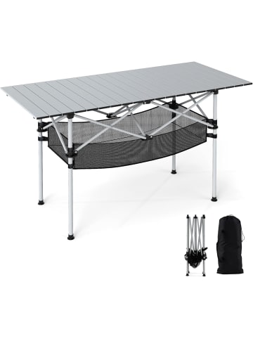 COSTWAY Campingtisch klappbar 119x55cm in Silber