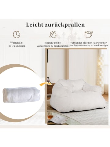COSTWAY Sitzsack Bodensessel 124x110x68cm in Beige
