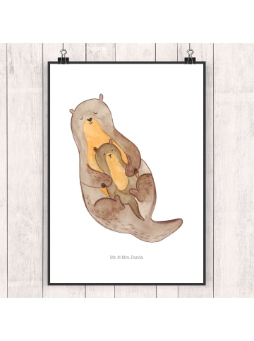 Mr. & Mrs. Panda Poster Otter Kind ohne Spruch in Weiß