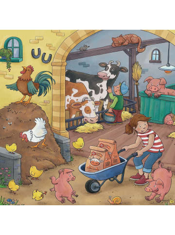 Ravensburger Ravensburger Kinderpuzzle - 05078 Viel los auf dem Bauernhof - Puzzle für...