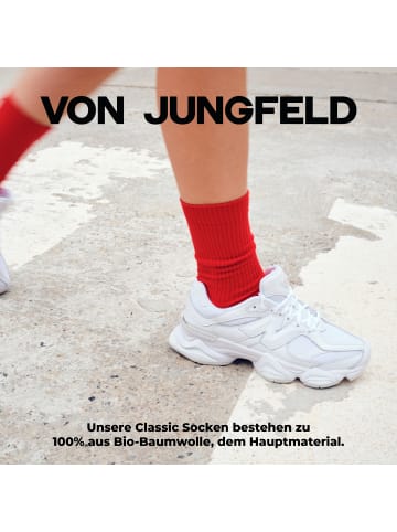 von Jungfeld Tennissocken Einfarbige Classics in Racing Red