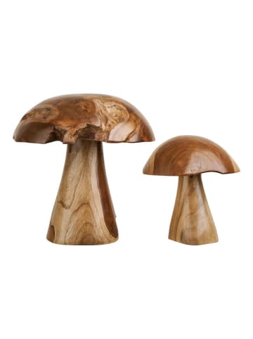 ebuy24 Dekorationspilze Sille (2-teilig) Natur 35 x 35 cm