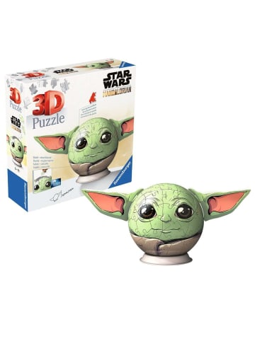 Ravensburger Ravensburger Puzzle 72 Teile Konstruktionsspiel Puzzle-Ball Mandalorian Grogu mit Ohren in bunt