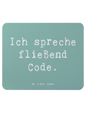 Mr. & Mrs. Panda Mauspad Spruch Code Meister mit Spruch in Meeresbrise