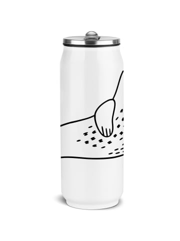 Mr. & Mrs. Panda Trinkflasche Robbe Lachen ohne Spruch in Weiß