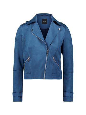 Zero  Bikerjacke in Veloursleder-Optik in Ensign Blue