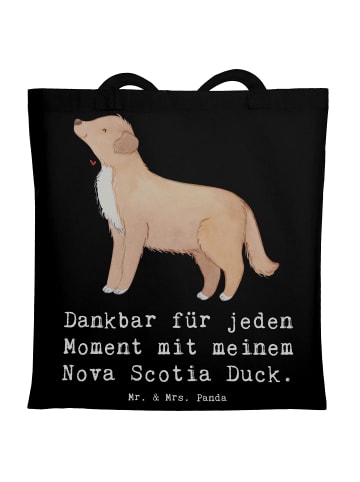 Mr. & Mrs. Panda Tragetasche Nova Scotia Duck Moment mit Spruch in Schwarz