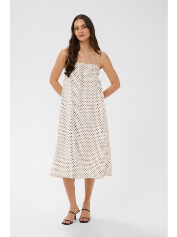 Kaffe Kleid KAwilma A-shape in Chalk/Black Dot Print