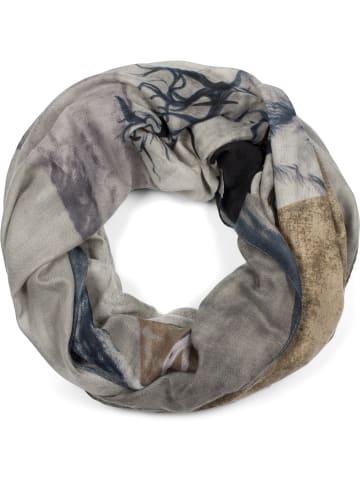 styleBREAKER Loop Schal in Grau-Blau