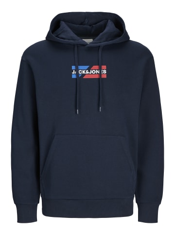 Jack & Jones Hoodie 'Corp Graphic' in dunkelblau