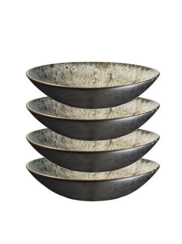 Mäser Suppenteller-Set, Steinzeug Carellia in Grau