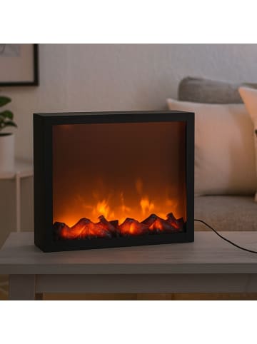 Home&Styling Collection Elektrischer Kamin in schwarz