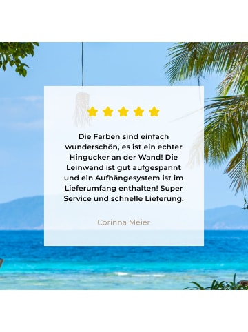 MuchoWow Leinwand Bilder Tropischer Strand