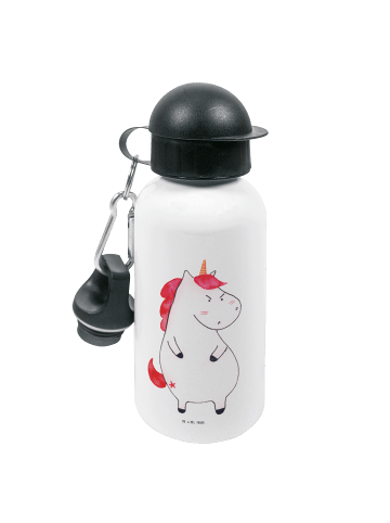 Mr. & Mrs. Panda Kindertrinkflasche Einhorn Wut ohne Spruch in Weiß