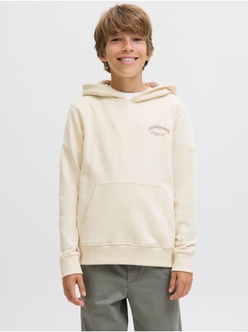 JACK & JONES Junior Hoodie JJEBRANDES BACKP RELAXED SWEAT in antique white