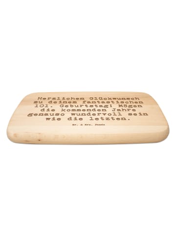 Mr. & Mrs. Panda Holzbrett Spruch 101. Geburtstag mit Spruch in Transparent