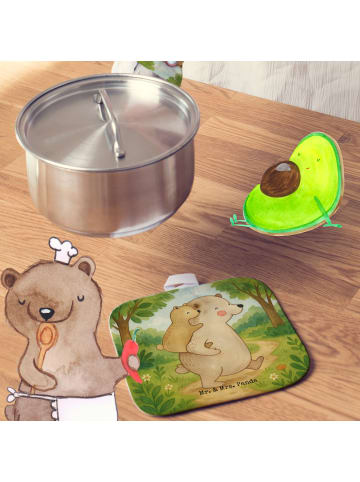 Mr. & Mrs. Panda Topflappen Papa Bär Design ohne Spruch in Weiß