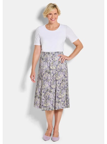 GOLDNER Druckrock mit Paisley-Muster in flieder / grün / gemustert