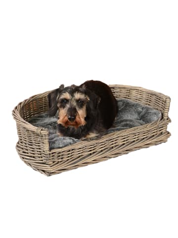 UNUS Haustierkorb mit Kissen in Grau