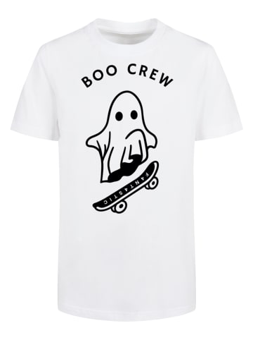 F4NT4STIC Basic Kids Tee Boo Crew Halloween in weiß