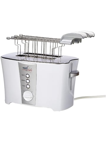 Melchioni Family TOSTO Toaster mit 7 Toaststufen, 600W Auftaufunktion in weiß