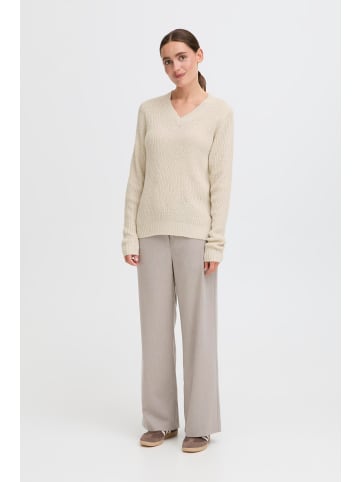 Oxmo V-Ausschnitt-Pullover OXFSINVI PU 1 in Beige