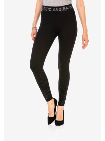 Cipo & Baxx Leggings in schwarz