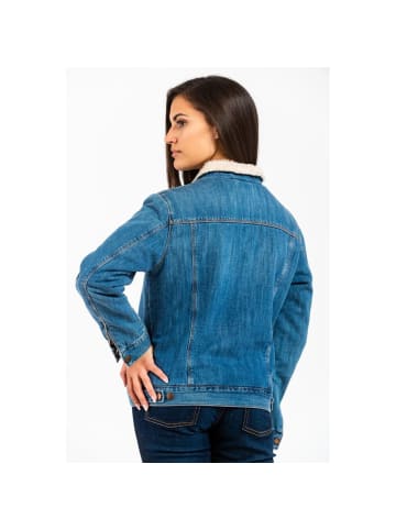 GAS Blau Baumwolle Denim Jacke