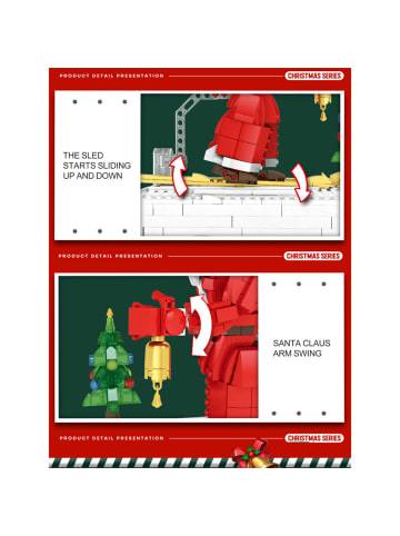 COFI 1453 Reobrix 66001 Weihnachtsmann Mechanik Set 1039 Teile ab 14 in Mehrfarbig