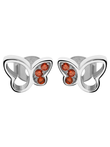 Adeliás Mädchen Ohrringe – Ohrstecker aus 925 Silber mit Zirkonia in silber