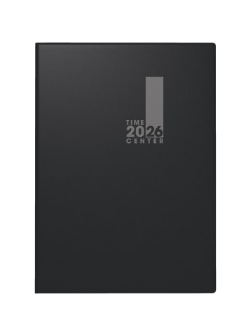 BRUNNEN Taschenkalender 10x14cm 1 Woche/2 Seiten Kunststoff-Einband schwarz 2026