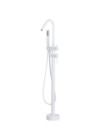Beliani Wannenarmaturen VICTORIA in Weiß - (W) 21 x (H) 118 x (L) 16 cm