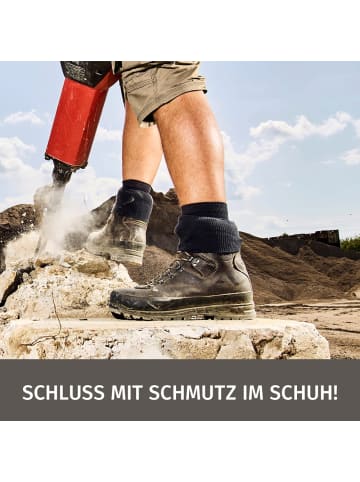 Socklaender Schutz-Socke 44/47 schwarz mit Doppelschaft Schwarz