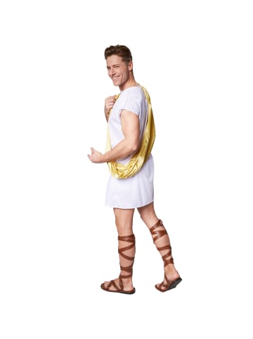 tectake Bequemes, weißes Gewand, weiß