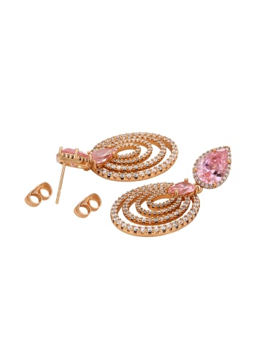 faina Women Drop Earrings in Rose Gold Pink