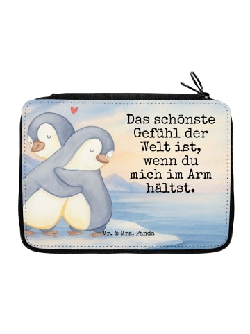 Mr. & Mrs. Panda Bleistiftetui Pinguine Kuscheln Design mit Spruch in Weiß