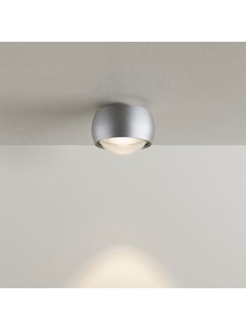 s.LUCE LED Deckenleuchte Beam mit Linse Aufbauspot Ø 8cm in Alu-Gebürstet