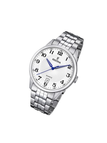 Festina Analog-Armbanduhr Festina Klassik silber groß (ca. 43mm)