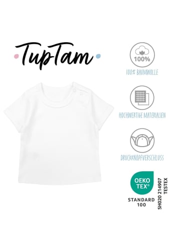 TupTam Baby Kurzarm T-Shirt 5er Set in weiß