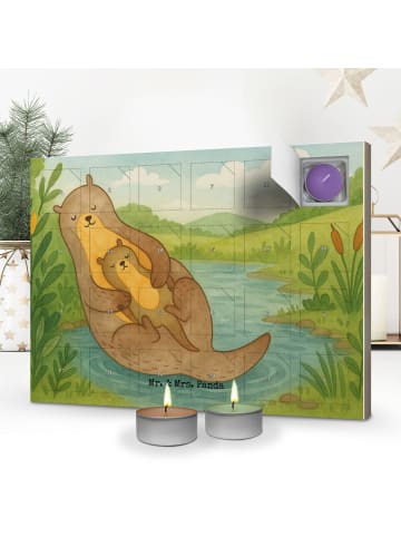 Mr. & Mrs. Panda Adventskalender Otter Kind Design ohne Spruch in Weiß