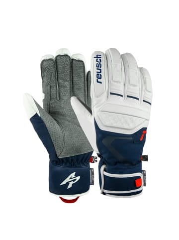 Reusch Fingerhandschuhe Alexis Pinturault in 1027 white/dress blue