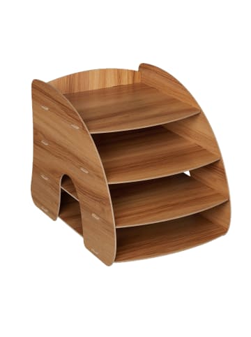 relaxdays Dokumentenablage in Dunkelbraun - (B)25,5 x (H)27 x (T)34,5 cm