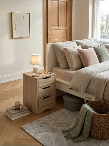 KADIMA DESIGN Nachtkonsole WL5.705 31x49x31 cm mit 3 Schubladen, Braune in Sonoma