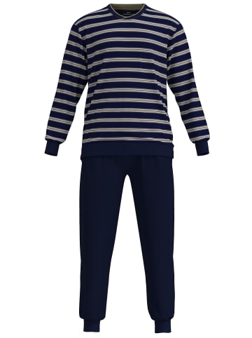 Götzburg Pyjama Kos in blau-dunkel-Ringel