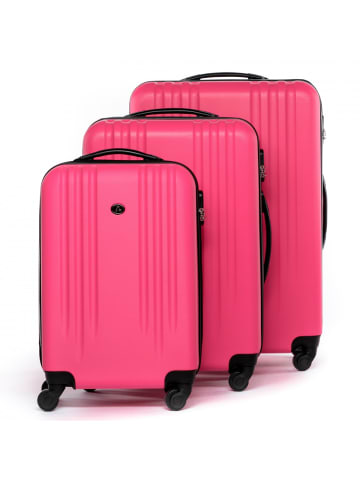 FERGÉ Kofferset Hartschale 3-teilig Hartschale 3 teilig Koffer Set Marseille in pink
