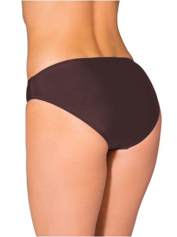 Aquarti Aquarti Damen Bikini Hose mit mittelhohem Bund in braun