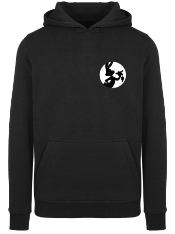 F4NT4STIC Hoodie Looney Tunes Bugs Bunny Silhouette Breast Print in schwarz