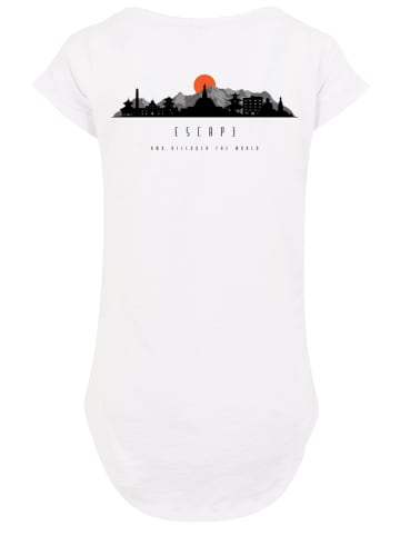 F4NT4STIC Long Cut T-Shirt Escape Discover the World Asian Town in weiß