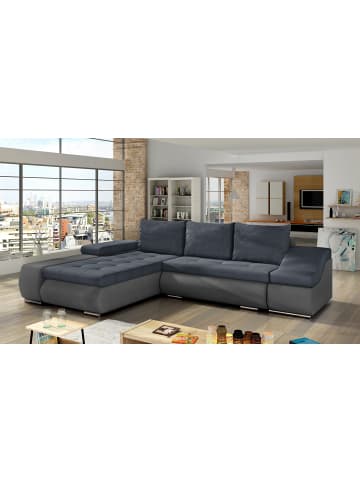 MF Design Onitaro Recamiere Links in Blau -  (L) 200 x (B) 295 x (H) 82 cm